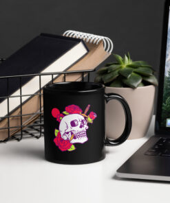 Skull Dagger Roses Mug