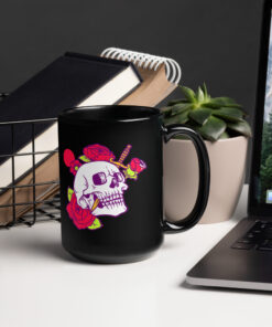 Alternative view of Skull Dagger Roses Mug