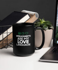 Alternative view of Spreadsheets Love Language Mug