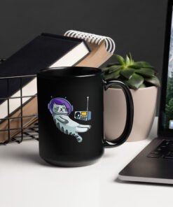 Alternative view of Radio Space Cat Mug